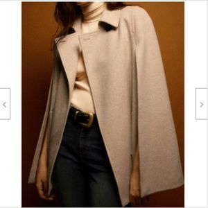 *NWT* Zara Cotton Blend Cape Coat